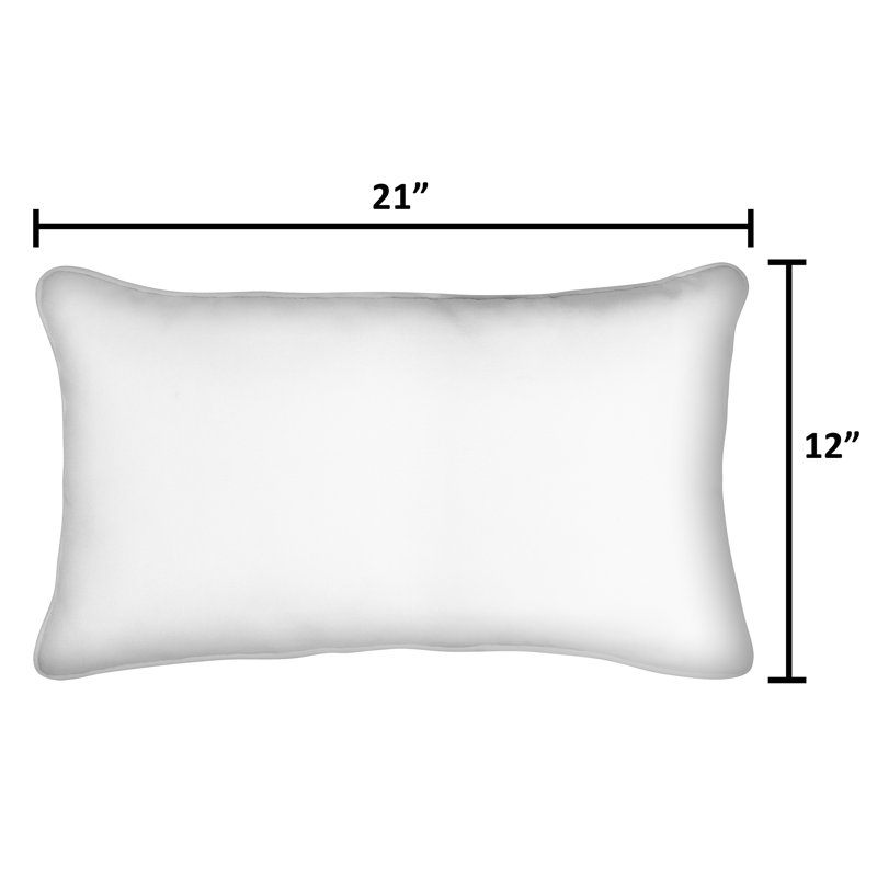 Sunbrella Lumbar Toss Pillow, Dupione Bamboo Sunbrella 