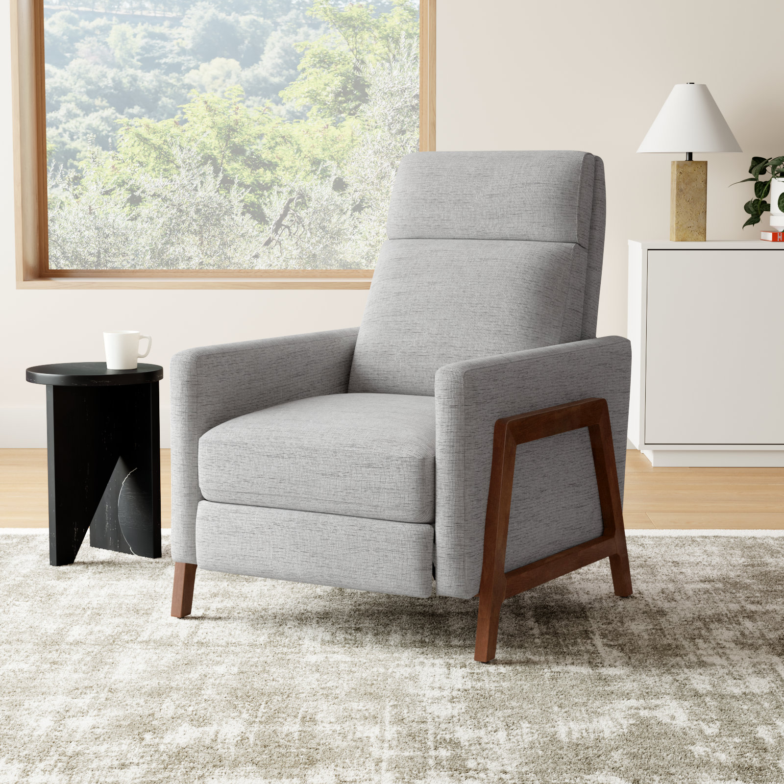 Bosse Upholstered Recliner, Sea Oat