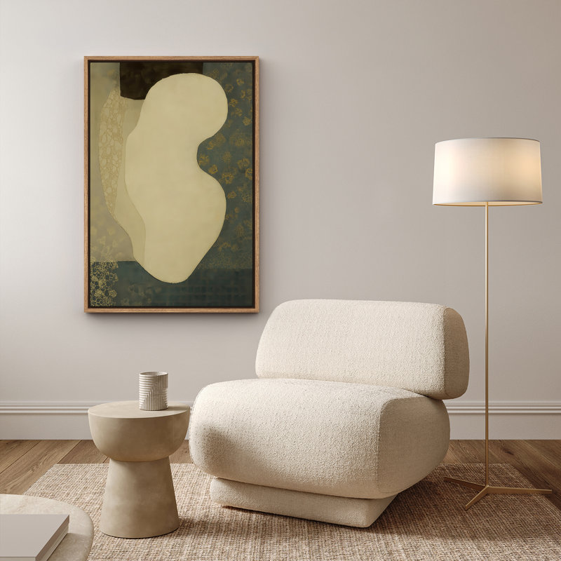 Art mural encadré abstrait rétro antique classique pour chambre à coucher, Naturel, H 24 po x l 16 po