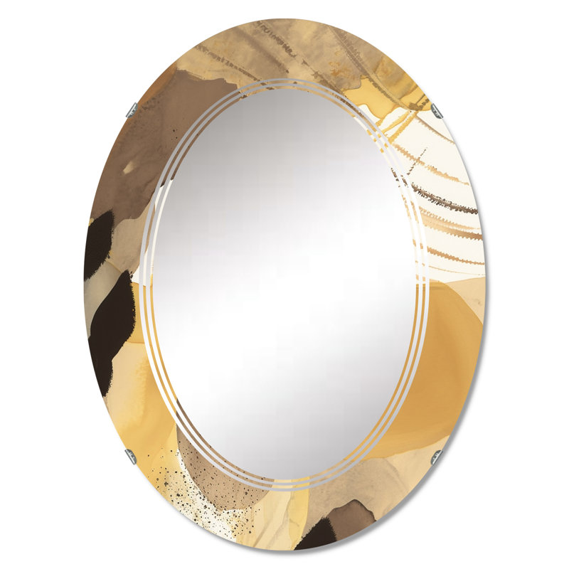 Azami - Miroir mural moderne ovale, 36 po x 24 po