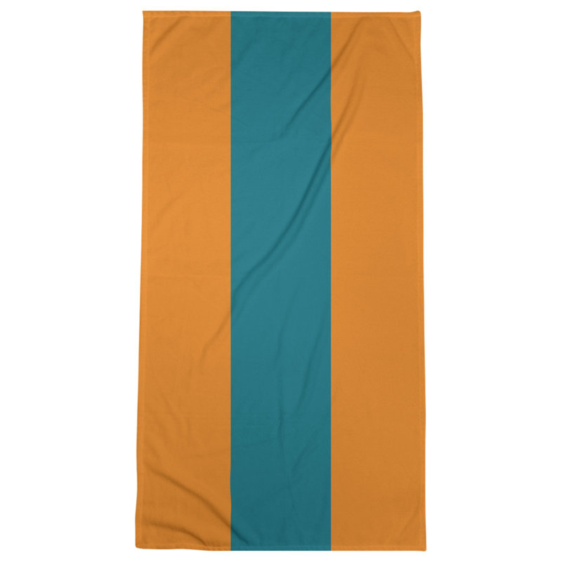 San Jose Lightweight Beach Towel, Burnt Orange/Deep Pacific Teal/Burnt Orange, Poly/Cotton