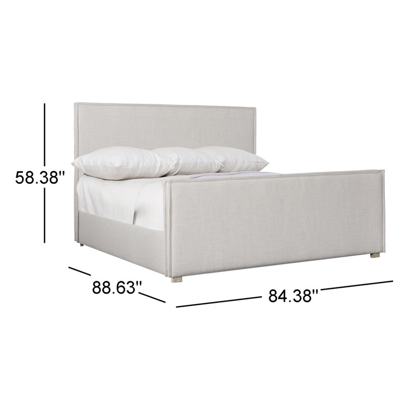 Sawyer Upholstered Bed, King, Lt Grey/Cream B502