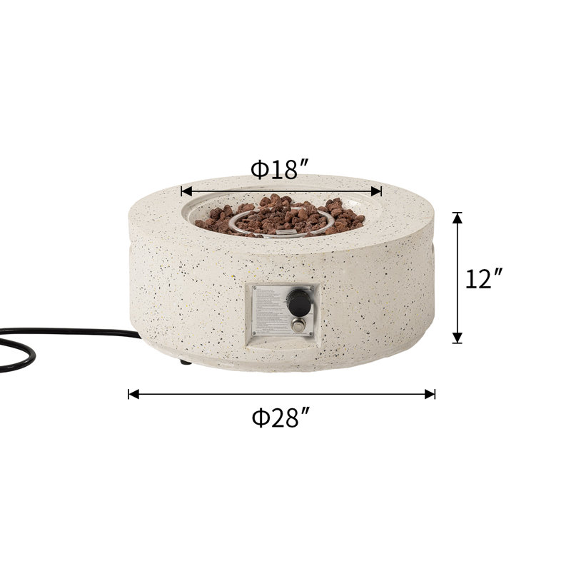 Round Magnesium Oxide Propane Smokeless Fire Pit