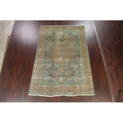 Tapis floral motif persan Tabriz noué à la main 7 x 10