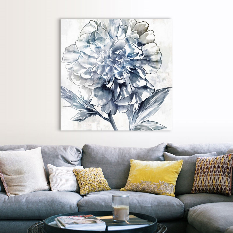 Pivoine japonaise II par Isabelle Z - reproduction d'art, Toile tendue, H 48 po x l 48 po x P 1,25 po