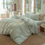 Ensemble de housse de couette rayé 100% coton délavé DONEUS-113054928-113054925