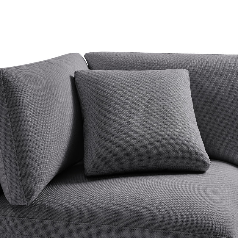 Chaise de coin Jazzmyne, Charcoal Polyester