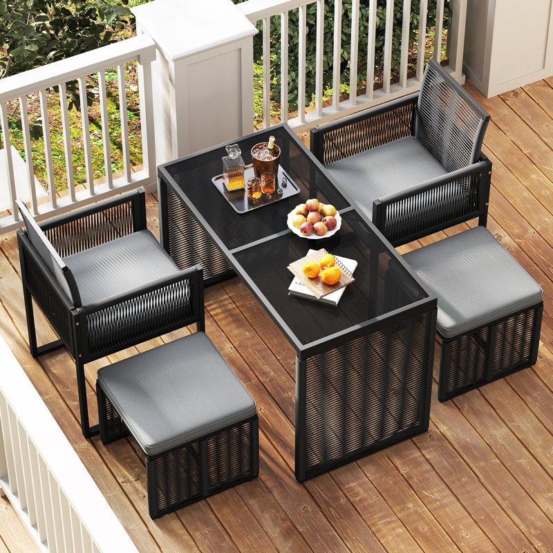 4 - Person Patio Dining Set with Rectangular Table