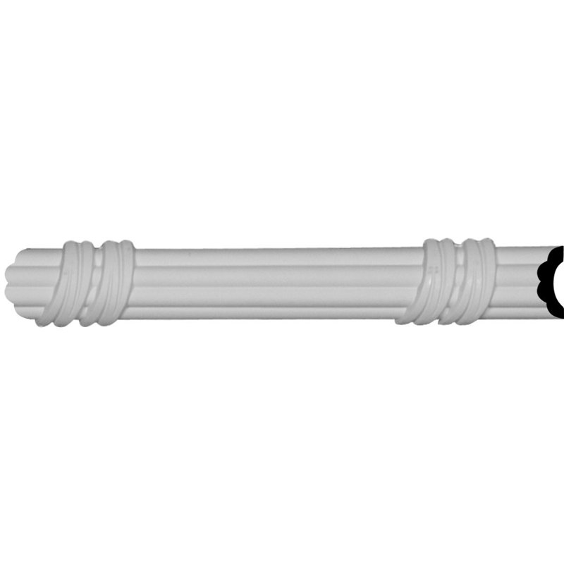 1 moulure à panneau de roseau H 7/8 po x P 3/4 po x L 94 1/2 po (répétition 9 1/2 po)