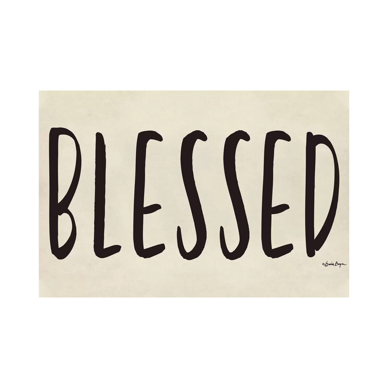 Blessed 1 Piece Wall Art on Canvas, 20.32 cm H x 30.48 cm W, Canvas