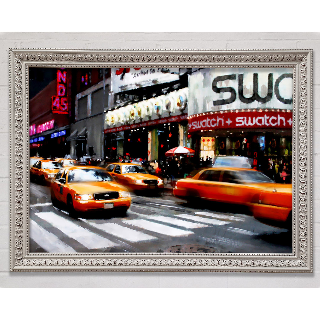 Gerahmter Kunstdruck New York City 5Th Avenue Yellow Cabs