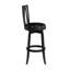 Tabouret de bar pivotant rembourré Asharn, noir-17684208-46321956