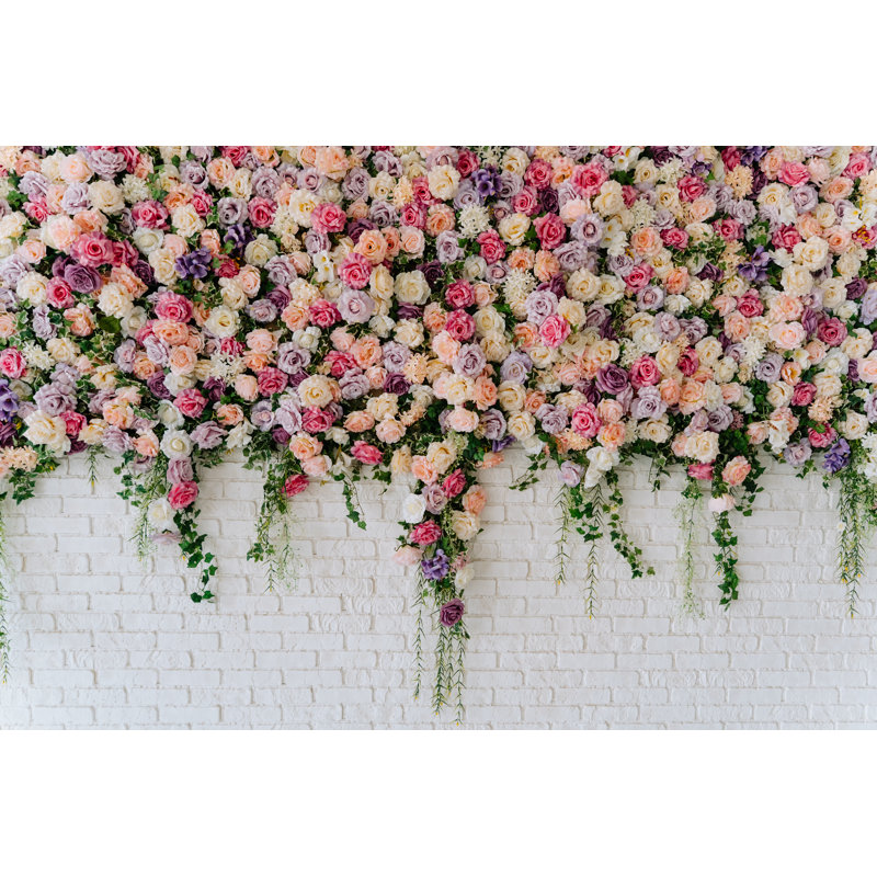 " Roses On Brick Wall ", 32" H x 48" W  