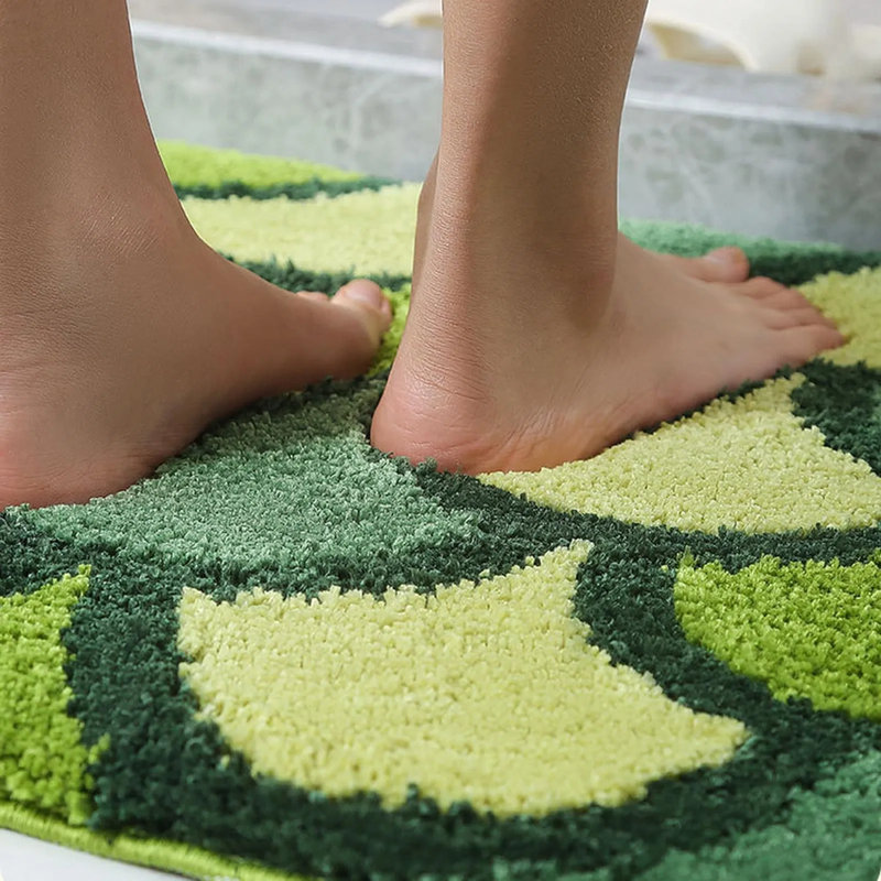 Non-slip Fluffy Bathroom Rug Mat, Teal Plush Shaggy Absorbent Bath Mat, Washable Luxury Soft Floor Rug For Tub Shower Sink