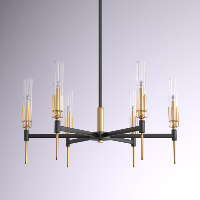 Kyla 6 - Light Dimmable Sputnik Chandelier