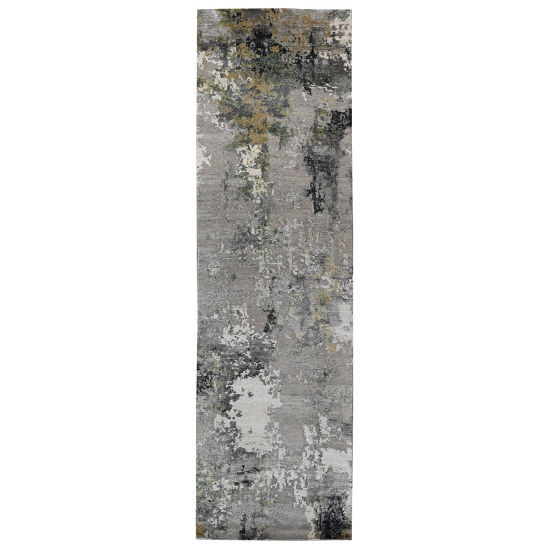 Handmade Wool Area Rug, Runner 2'6" x 9'