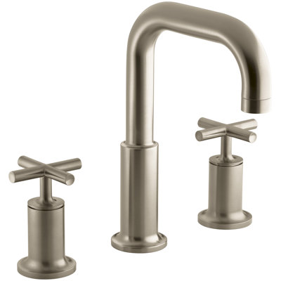 Purist® Deck-Mount Bath Faucet Trim for High-Flow Valve with Cross Handles
