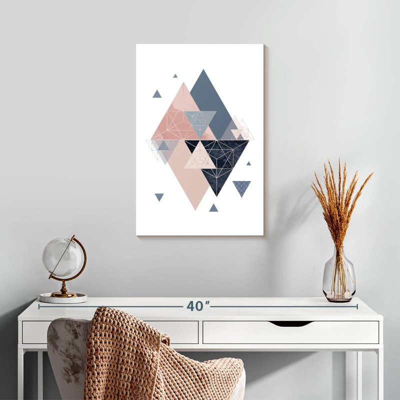 Avery Pink Navy II, 24" H x 16" W