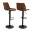 Wardsboro Swivel Upholstered Adjustable Height Counter Stool with Metal Frame