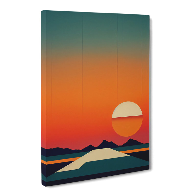 Nevia Sunset Minimalism Vol.3 - Wrapped Canvas, 76cm H x 50cm W x 3cm D