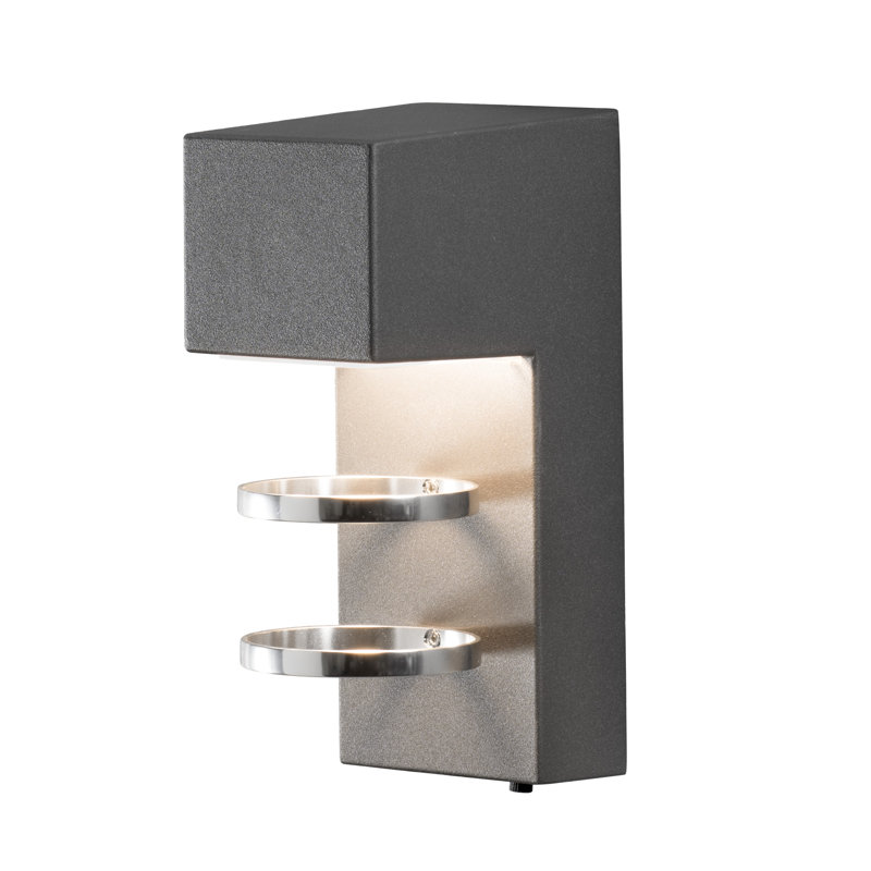 Integrated LED Outdoor Sconce, Dark Grey