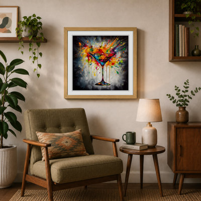 Cocktail Abstract Art No.1 - Framed Print