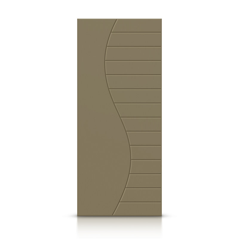 Porte à panneaux et en bois manufacturé standard, 24 po x 84 po, Vert olive