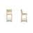 Yvaine Franc 25" Teak Patio Bar Stool
