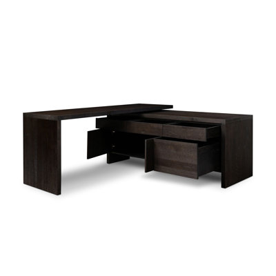 Bureau tournant en chêne fumé Lynn Noah