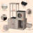 Cat Tree Hidden Cat Litter Box Furniture With Condo And Plush Ball-1699886977