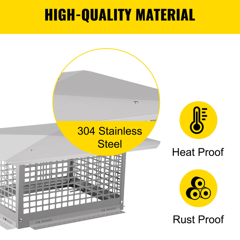 Silver Stainless Steel All-Weather Chimney Cover