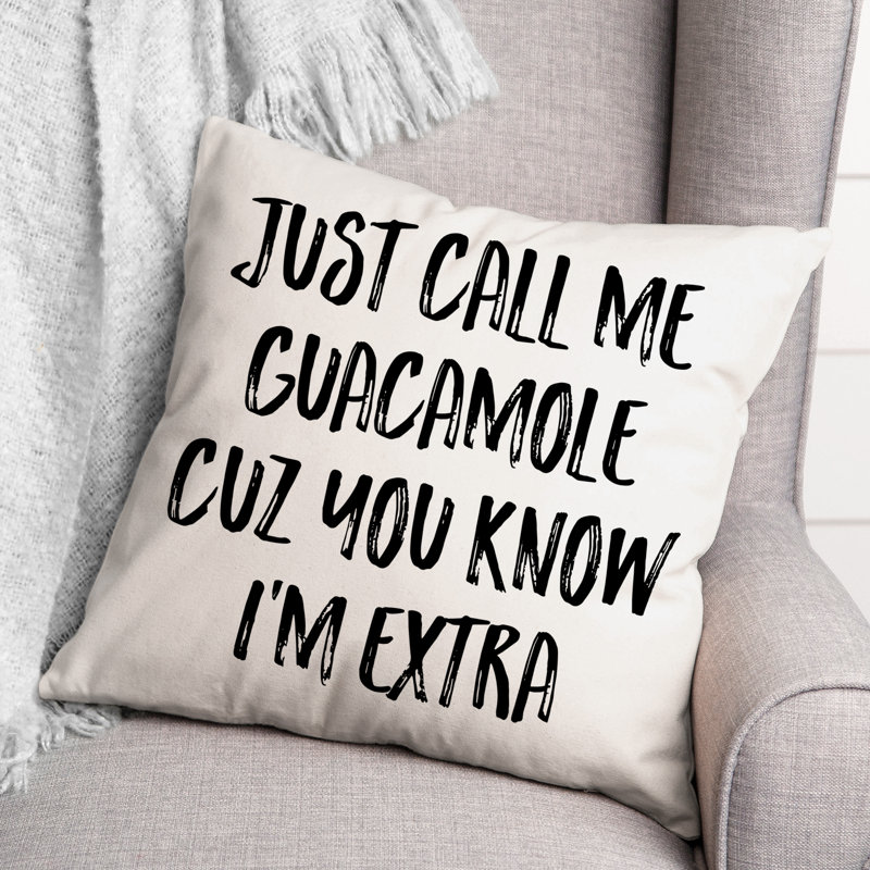 Coussin Call Me Guacamole, 16 po x 1 po