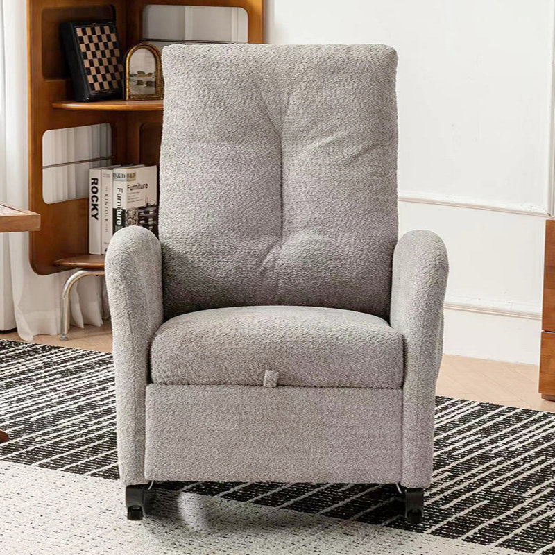 Chaise berçante d'appoint de style moderne avec repose-pieds à haut dossier