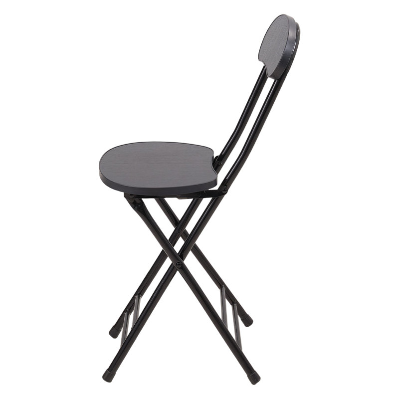 4pcs Portable and Foldable Dining Chairs, Black