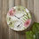 Taylor Pink Hibiscus Poly Resin Clock and Thermometer, 14 Inch, Multi-Color