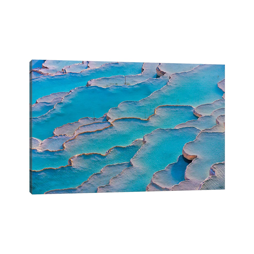 Travertine Terraces Of Pamukkale (UNESCO World Heritage Site), Turkey by Keren Su - Wrapped Canvas Print