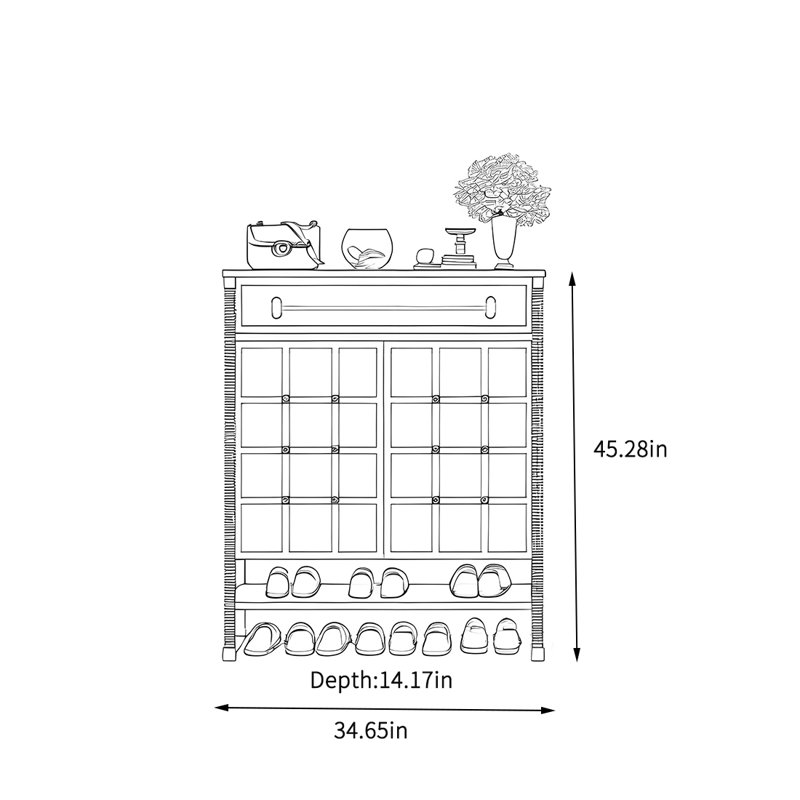 Armoire de rangement à grande capacité, Noir