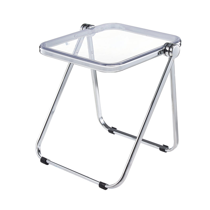 Lawrence 16.73'' Plastic Rectangular Portable Folding Table, Clear