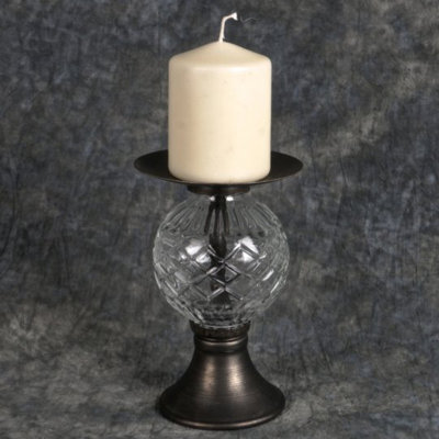 Chandelles en métal/verre