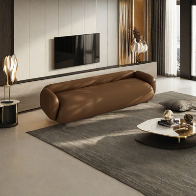 Banc rembourré en cuir Shelice