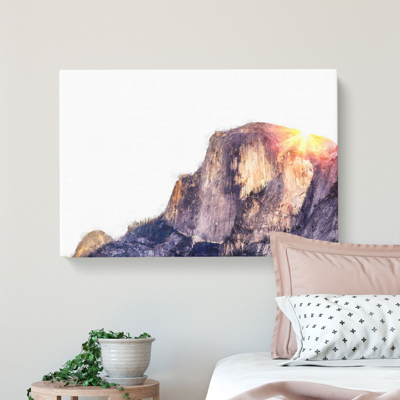 Half Dome At In California Painting - Wrapped Canvas, 35cm H x 50cm W x 3cm D
