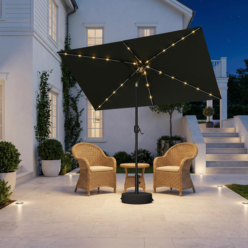 Parasol de table rectangulaire 5 'x 8', Gris