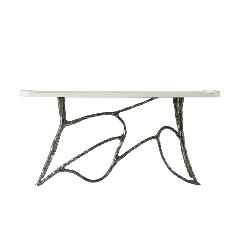Essence 72'' Solid Wood Top Console Table, Opal