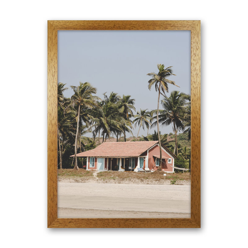 Beach House by Victoria Frost - Print, Oak Framed, 46cm H x 34cm W x 3cm D