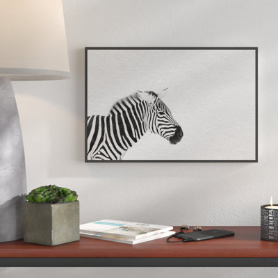 Black and White Stripes - Floater Frame Photograph Print on Canvas