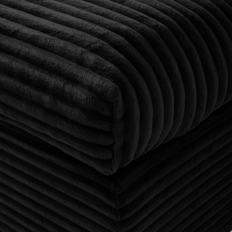 Méridienne surdimensionnée d'intérieur, Tissu noir