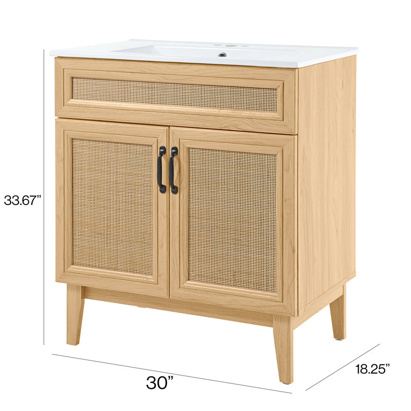 Ensemble de meuble-lavabo simple 30 po Javer, Naturel