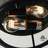 11.8" 2-Light Flush MountLighting, Matte Black, Clear Glass Shade