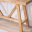 Farmhouse A- Frame Wood Console Table, 58.5"