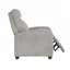 Fauteuil inclinable moderne avec dossier en velours côtelé gris clair, mobilier de salon confortable et élégant-1111076040
